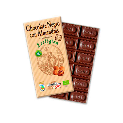 Xocolata amb ametlles senceres eco Sole 150g Xocolata amb ametlles senceres eco Sole 150g