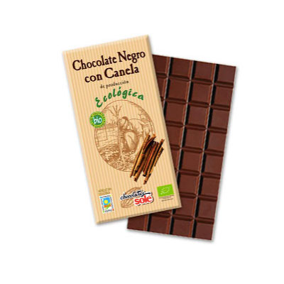 Xocolata negra 56% amb canyella eco Sole 100g Xocolata negra 56% amb canyella eco Sole 100g