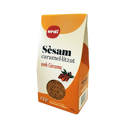 Sèsam carmel·litzat amb cúrcuma Sèsam carmel·litzat amb cúrcuma