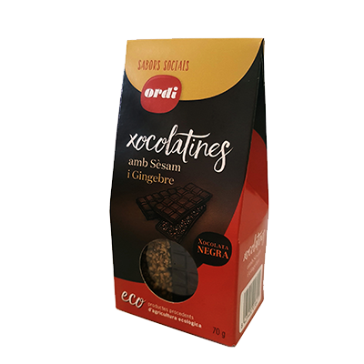 Xocolatines amb sèsam i gingebre Xocolatines amb sèsam i gingebre
