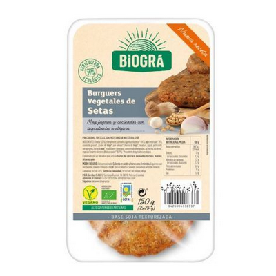 Hamburguesa vegetal amb bolets Hamburguesa vegetal amb bolets