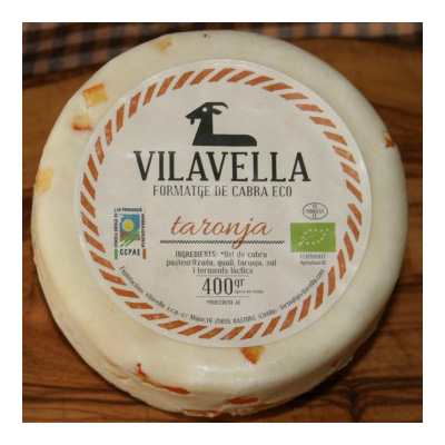 Mig formatge de cabra eco amb taronja 250g Mig formatge de cabra eco amb taronja 250g