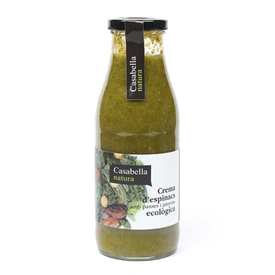 Crema d'espinacs amb panses i pinyons eco Casabella 500ml Crema d'espinacs amb panses i pinyons eco Casabella 500ml