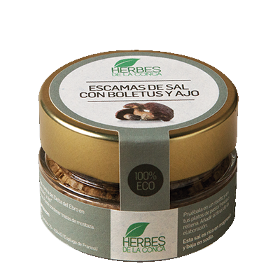 Escames de sal amb bolets i all eco Herbes de la Conca 60 g Escames de sal amb bolets i all eco Herbes de la Conca 60 g