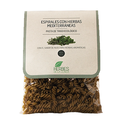 Espirals amb herbes mediterrànies eco Herbes de la Conca 250 g Espirals amb herbes mediterrànies eco Herbes de la Conca 250 g
