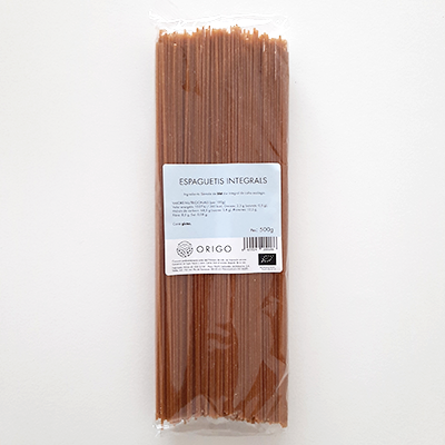 Espagueti integral eco Origo 500g Espagueti integral eco Origo 500g