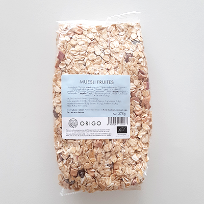 Muesli de fruites eco Origo 375g Muesli de fruites eco Origo 375g