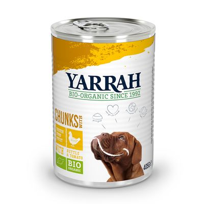 Gos llauna amb trossos de pollastre eco 400g Yarrah Gos llauna amb trossos de pollastre eco 400g Yarrah