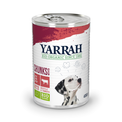 Gos llauna amb trossos de vedella eco 400g Yarrah Gos llauna amb trossos de vedella eco 400g Yarrah
