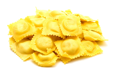 Ravioli de bolet xiïtake i carbassó Ravioli de bolet xiïtake i carbassó